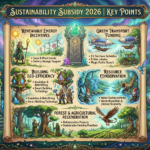 Sustainability subsidy 2026 key points infographic