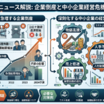 Graph showing increasing corporate bankruptcies and debt from 2021 to 2024 with causes and SME crisis factors